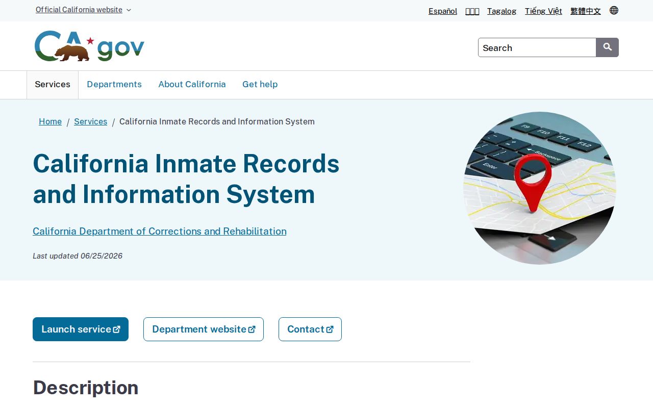 CDCR prison records for El Dorado County criminal history
